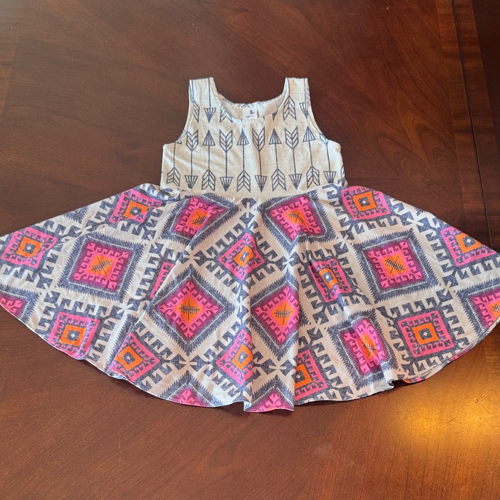 Colorful Geometric Pattern Dress
